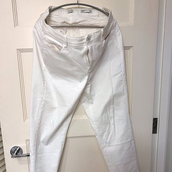 ECU - 16R - JJILL White Denim Jeans Authentic Fit Slim Leg - Picture 1 of 5